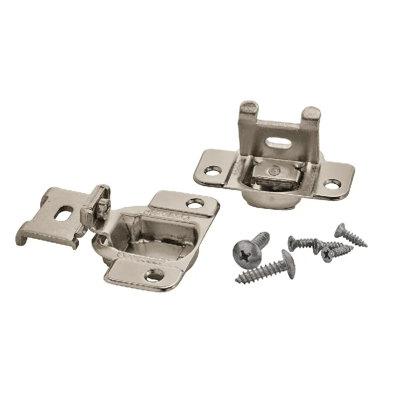 1/2in (13 mm) Overlay Matrix Concealed Nickel Hinge - 1 Pair - 2.375