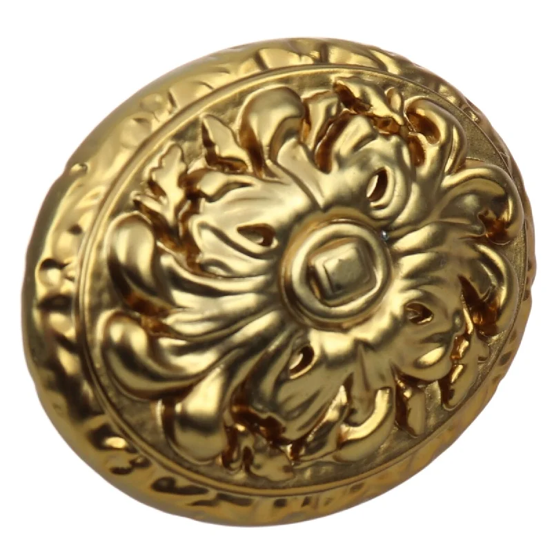 2 in Ornate Brass Gold Old World Antique Oval Cabinet Knob (Pack of 25) - Brass Gold