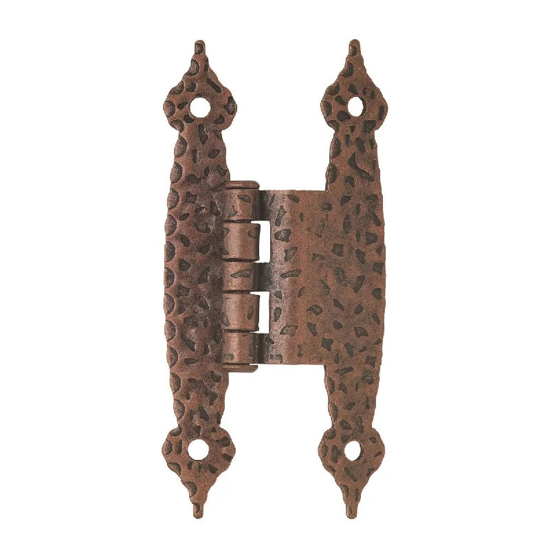 3/8in (10 mm) Offset Antique Copper Hinge - 1 Pair - 3.5