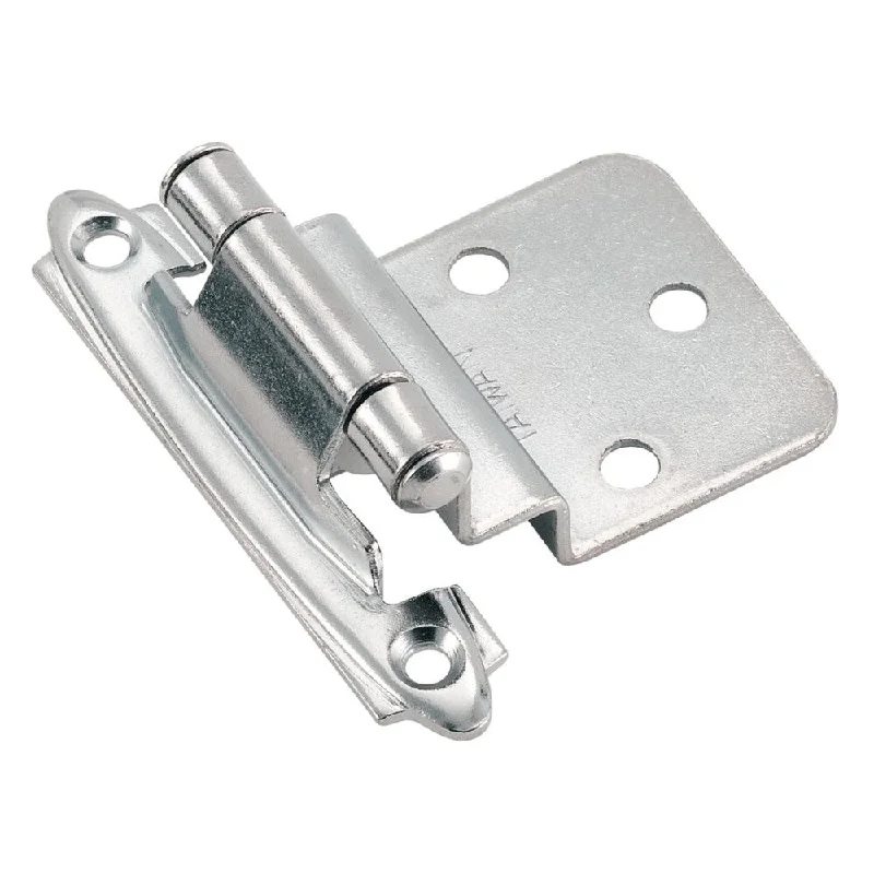 Amerock Polished Chrome 0.375-inch Offset Face Mount Self Closing Hinges (Pack of 10)