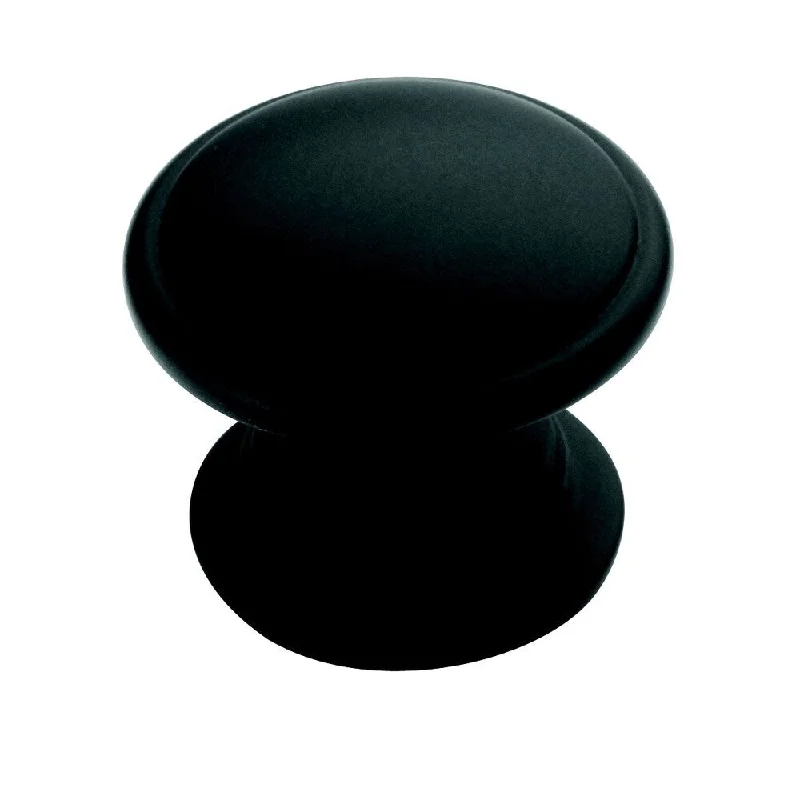 Amerock Traditional 1.25-Inch Flat Black Cabinet Knob (Set of 5)