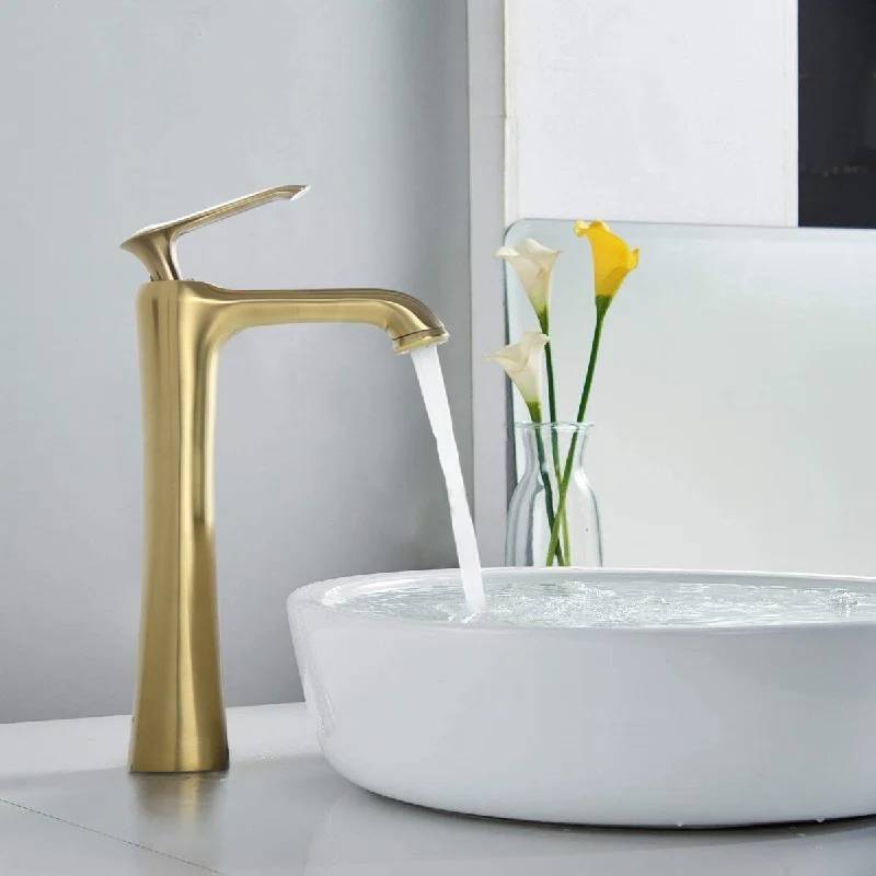 Bathroom Sink Faucet Single Handle Tall Vessel Sink Faucet