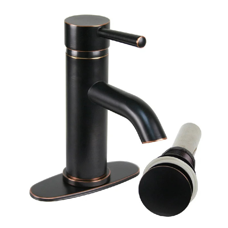 Brienza Moncalieri Oil Rubbed Bronze European Single Post Bathroom Faucet with Drain