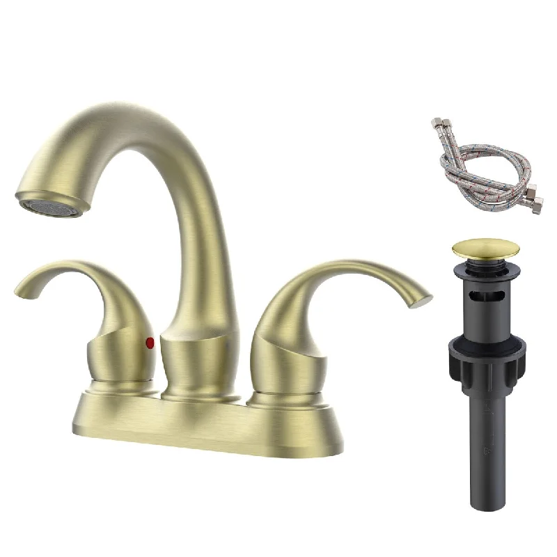 Brushed Gold Bathroom Faucet with 2-Handle