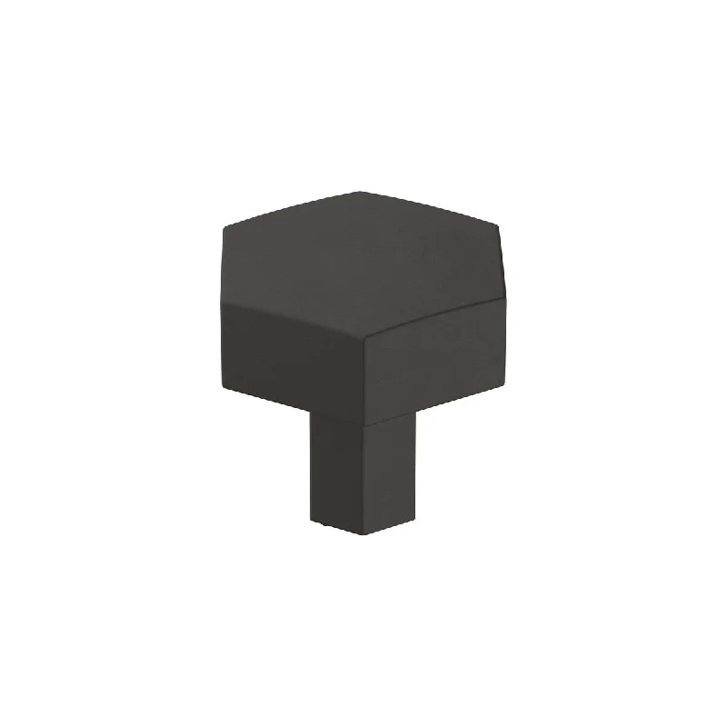 Caliber 1-1/4 in (32 mm) Diameter Matte Black Cabinet Knob - 1.25