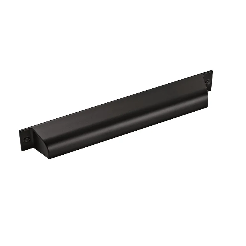 Cup Pulls Collection 7 in (178 mm) Center-to-Center Flat Black Cabinet Cup Pull - 10 Pack