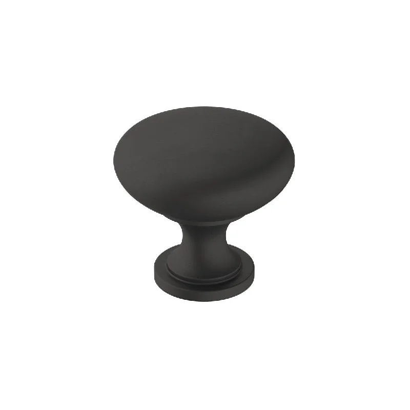 Era 1-1/4 in (32 mm) Diameter Matte Black Hollow Cabinet Knob - 1.25