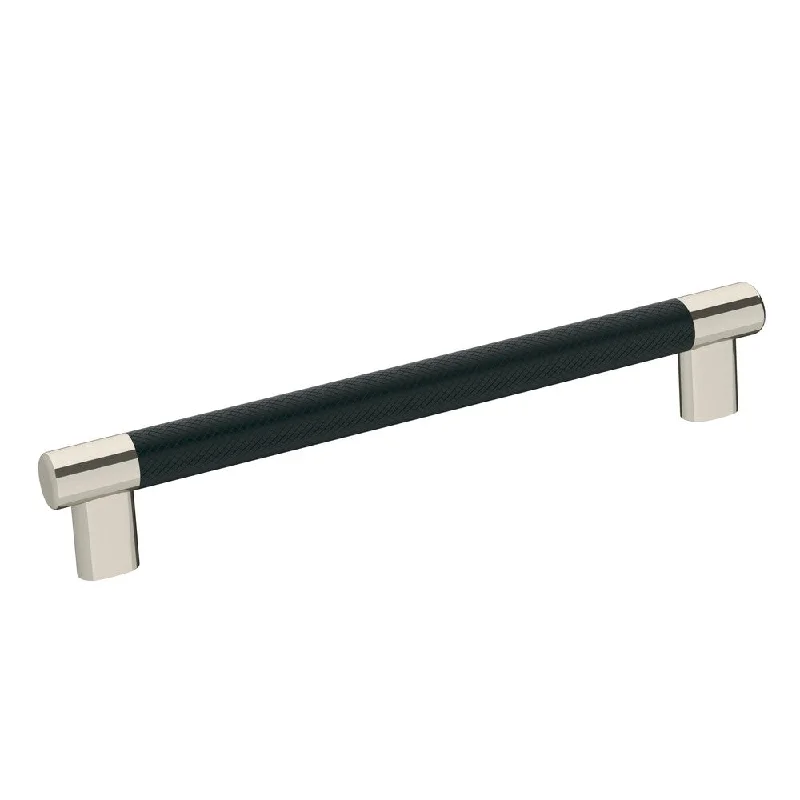 Esquire 8 in (203 mm) Center-to-Center Polished Nickel/Black Bronze Cabinet Pull