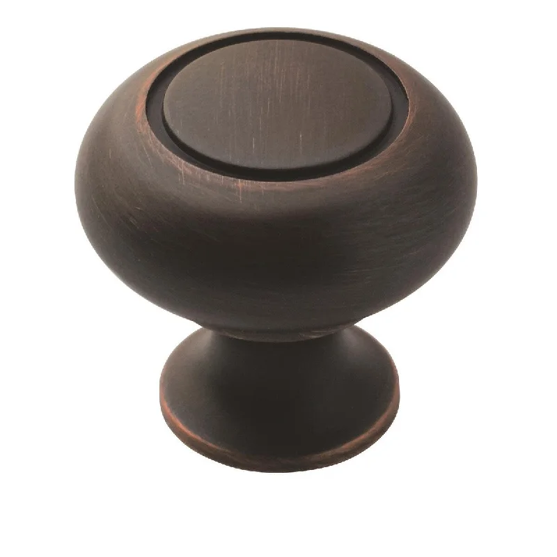 Everyday Heritage 1-1/4 in (32 mm) Diameter Oil-Rubbed Bronze Cabinet Knob - 10 Pack - 1.25