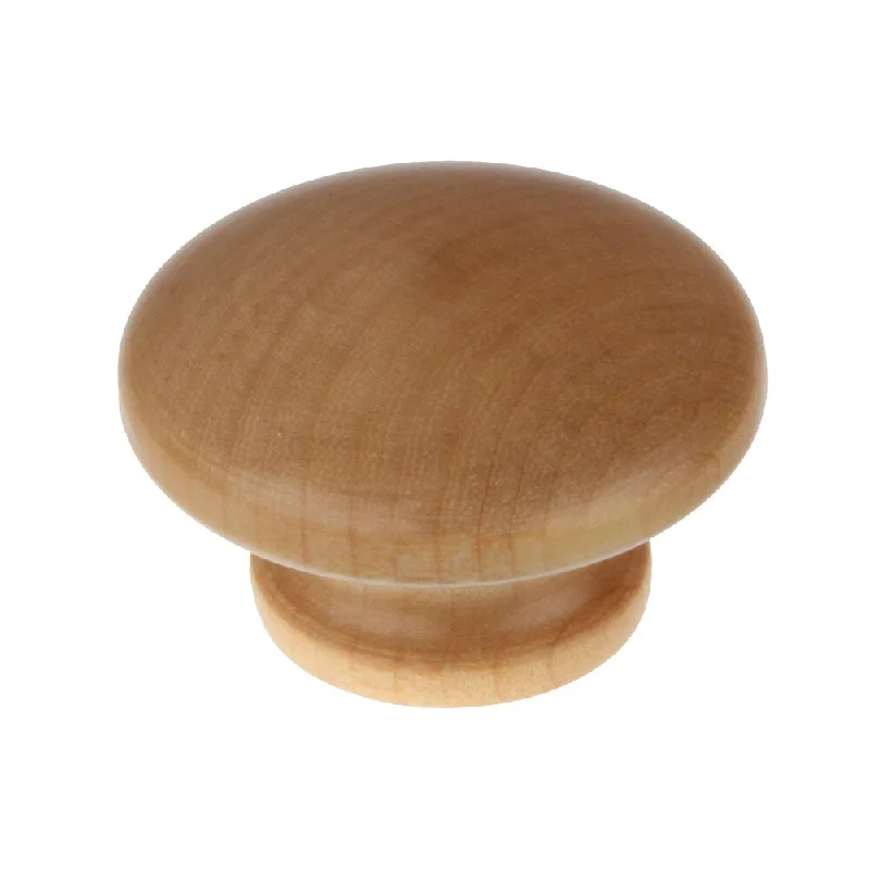 GlideRite 1.25-inch Round Natural Stained Wooden Cabinet Knobs (Pack of 25)