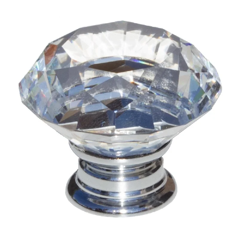 GlideRite 1.56-inch Clear K9 Crystal Diamond Shape Cabinet Knobs (Pack of 25)