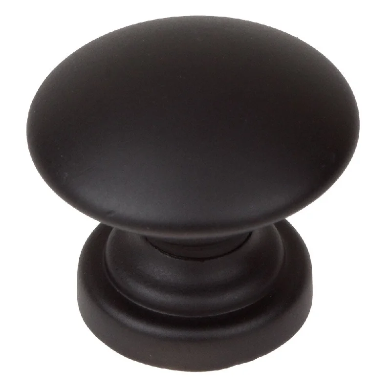 GlideRite 1-inch Matte Black Round Convex Cabinet Knobs (Pack of 25)