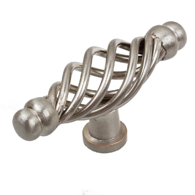 GlideRite 2.625-inch Satin Nickel Double Rounded End Birdcage Cabinet T-Knobs (Pack of 10 or 25) - 2.625" - Satin Nickel