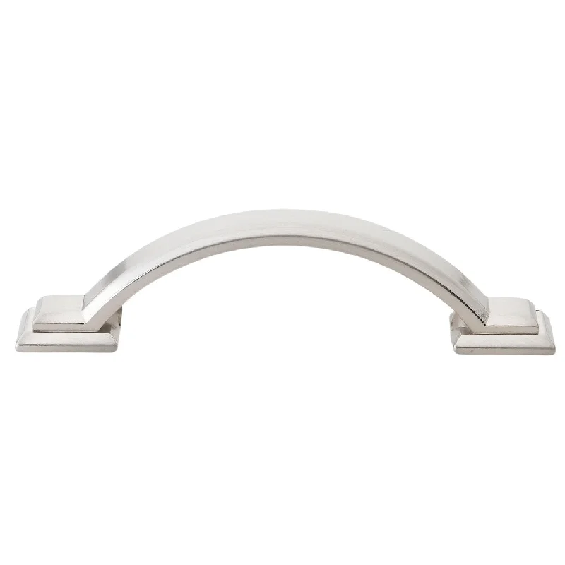 GlideRite 3-inch CC Arched Square 4.375-inch Length Satin Nickel Cabinet Pulls (Pack of 10 or 25)