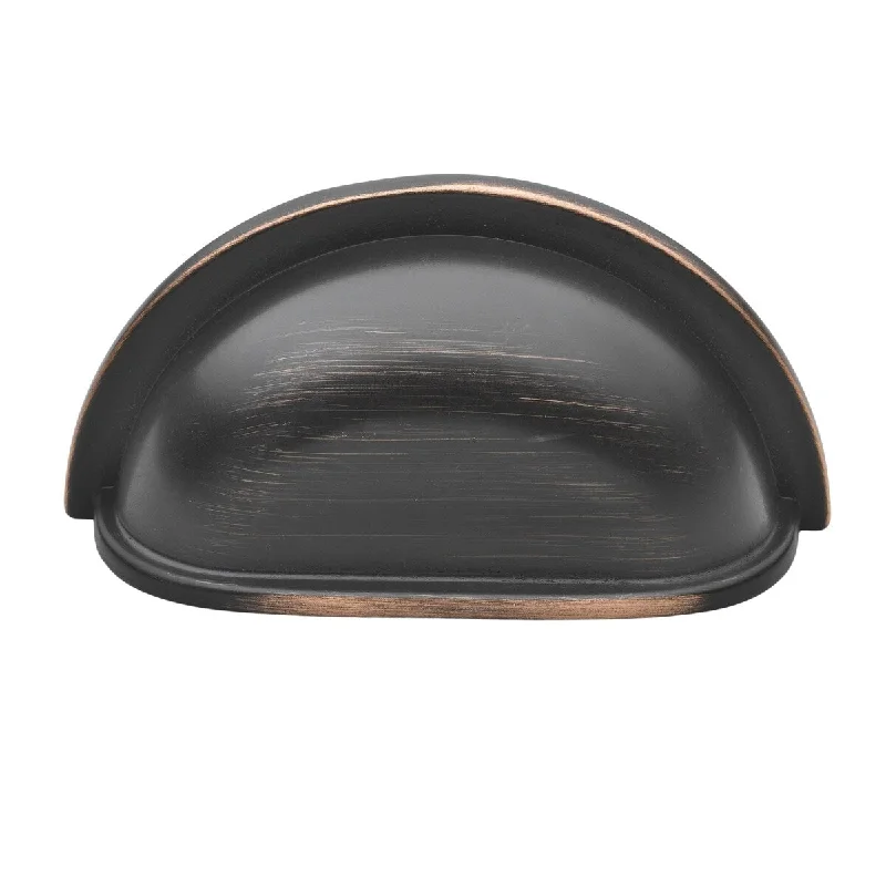 GlideRite 3-inch CC Oil Rubbed Bronze Cap Bin Cabinet Pulls