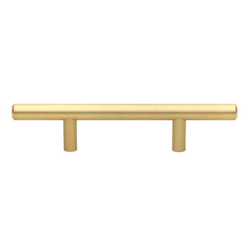 GlideRite 3-inch CC Solid Satin Gold Cabinet Bar Pulls (Pack of 10)