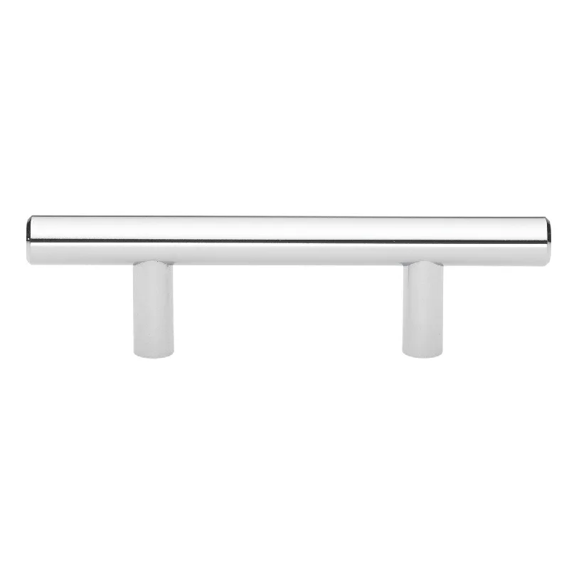 GlideRite 5-inch Solid Polished Chrome Handles 2.5 inch CC Cabinet Bar Pulls (Pack of 10 or 25) - Polished Chrome - 5"