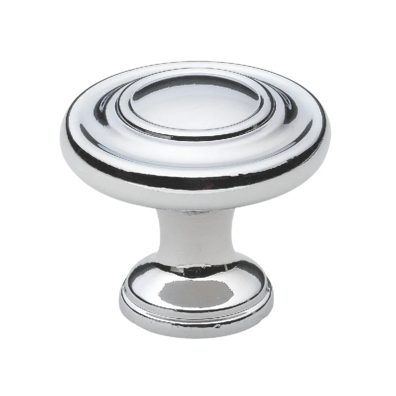 GlideRite 5-Pack 1-1/4 in. Polished Chrome Round Ring Cabinet Knobs - Polished Chrome