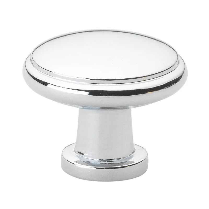 GlideRite 5-Pack 1-1/8 in. Polished Chrome Round Ring Cabinet Knobs - Polished Chrome