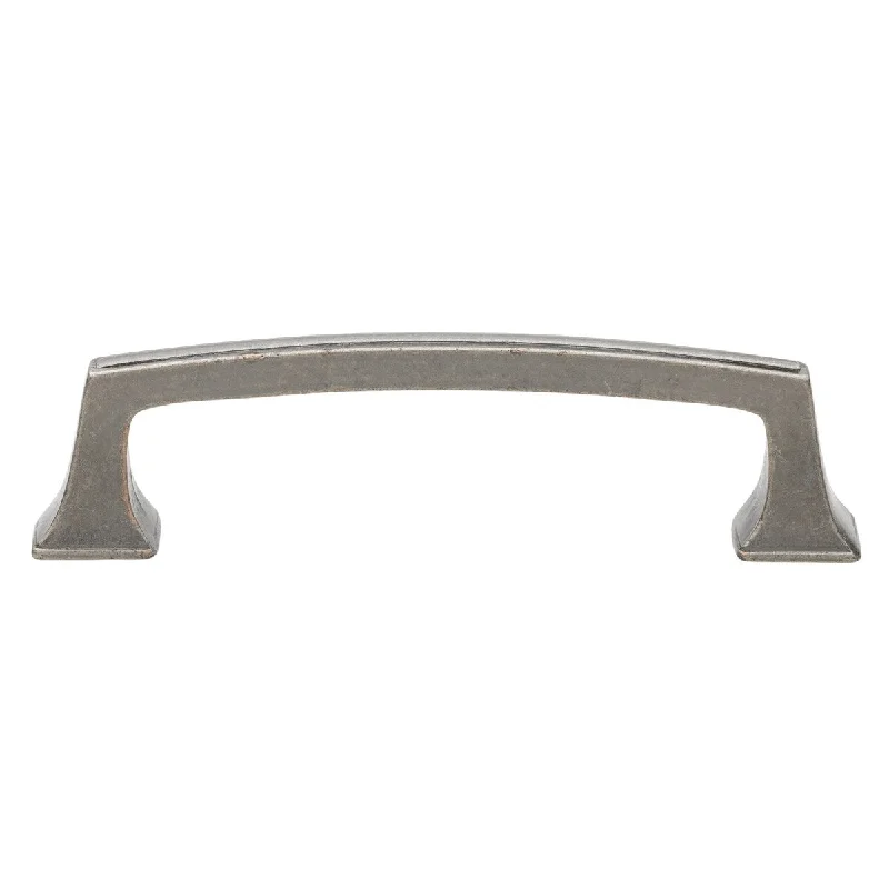 GlideRite 5-Pack 3-3/4 in. CC Weathered Nickel Deco Base Cabinet Pulls - Weathered Nickel