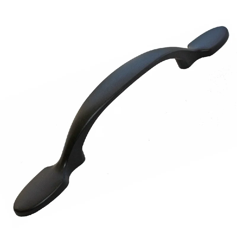 GlideRite 5 Pack 3 in. Center Matte Black Classic Pull Cabinet Handle - Matte Black