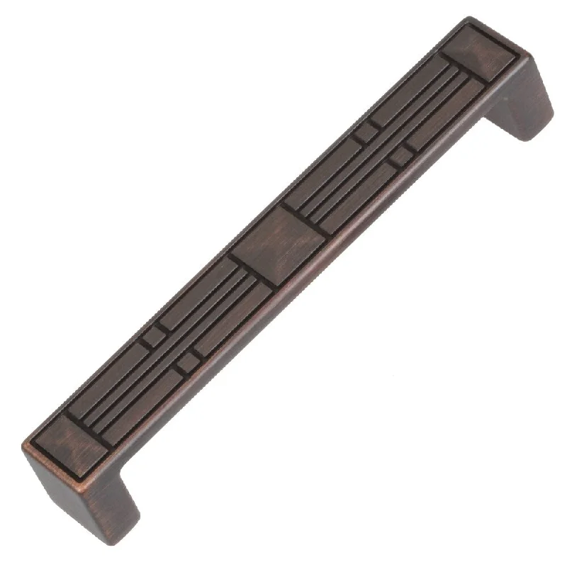 GlideRite 5-Pk 5 in. CC Rubbed Bronze Rectangle Craftsman Cabinet Pull - Oil Rubbed Bronze