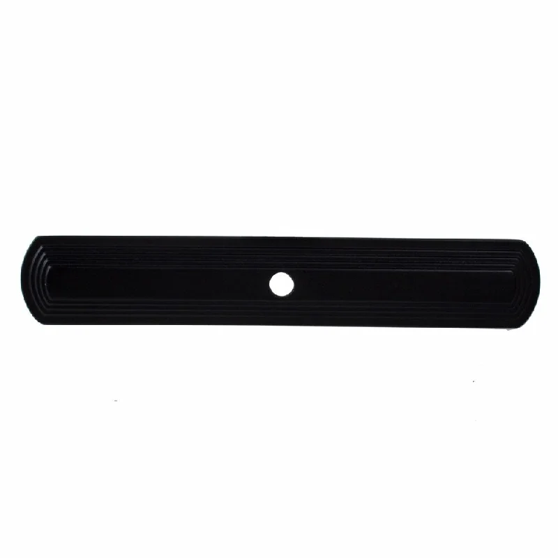 GlideRite 6-inch Long Matte Black Narrow Rounded Rectangle Cabinet Backplates (Pack of 10 or 25)