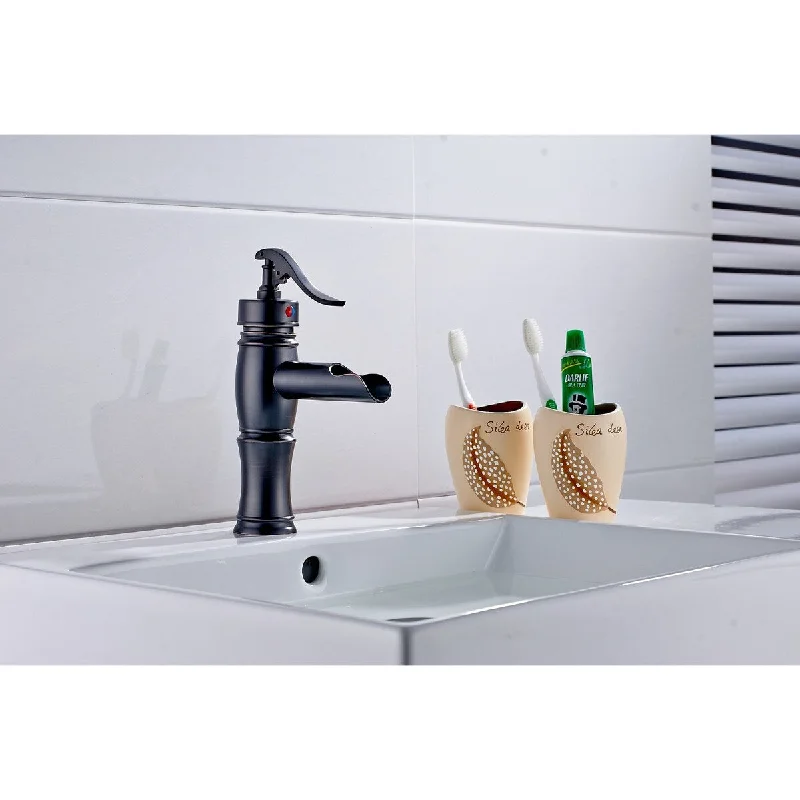 ORB Waterfall Single Handle Bathroom Iron Faucet