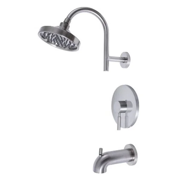 Premier Essen PVD Brushed Nickel Bathroom Tub and Shower Faucet