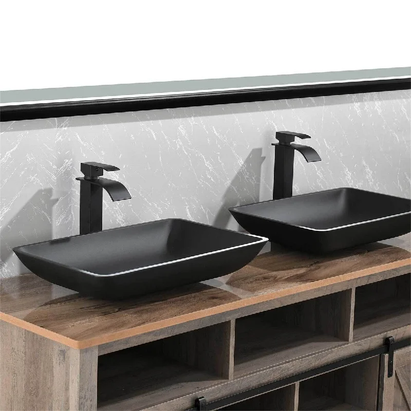 Shell Bathroom Sink with Faucet and Pop-Up Drain