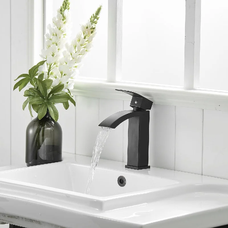 Single Handle Single Hole Bathroom Faucet with Spot Resistant - 4.5'' x 1.96''