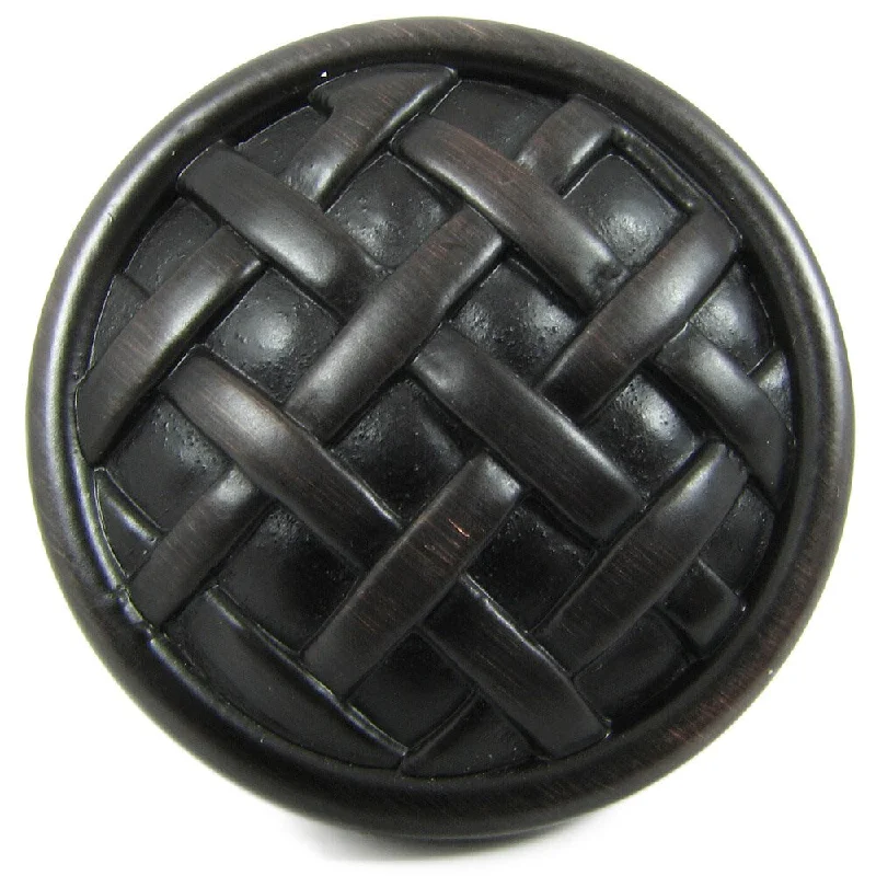 Solid Zinc Alloy Basket Weave Cabinet Knobs (Pack of 25)