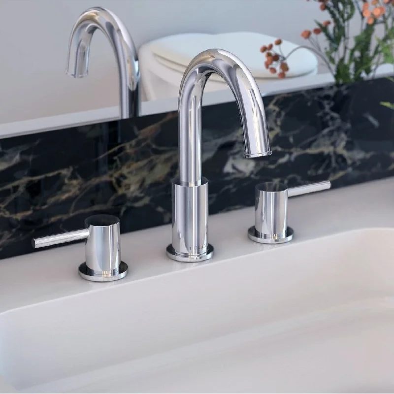 St. Lucia Collection widespread bathroom faucet. Matte Black finish. By Lulani