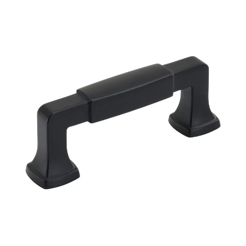 Stature 3 in (76 mm) Center-to-Center Matte Black Cabinet Pull