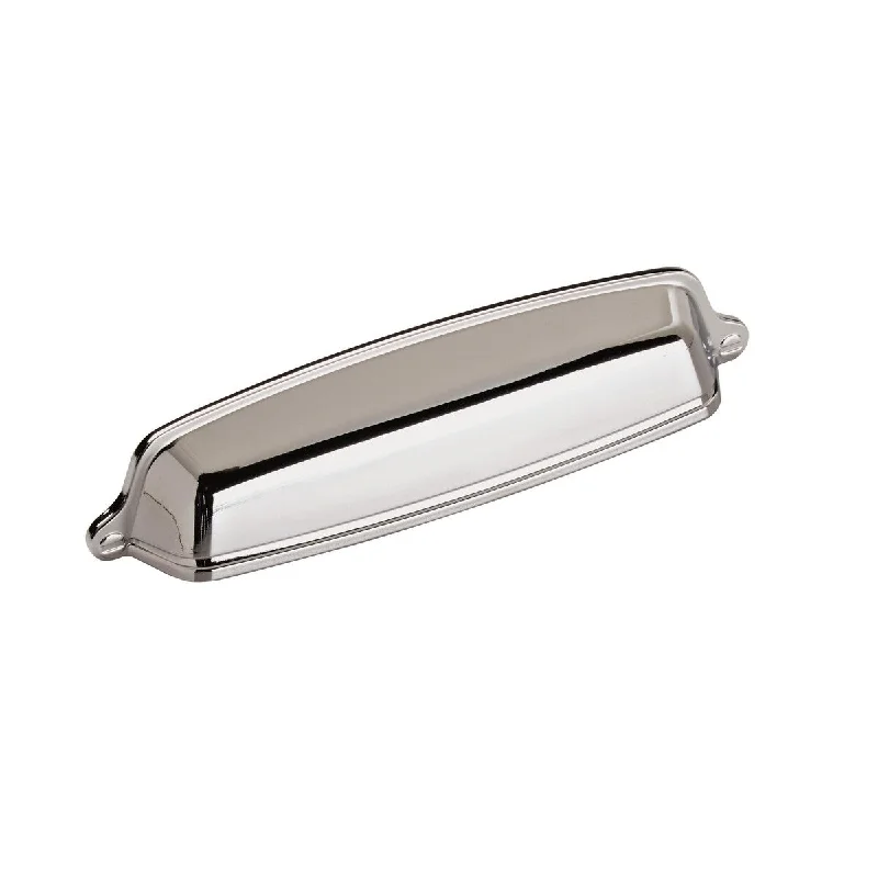 Stature 5-1/16 in (128 mm) Center-to-Center Polished Chrome Cabinet Cup Pull - 10 Pack - 5.0625