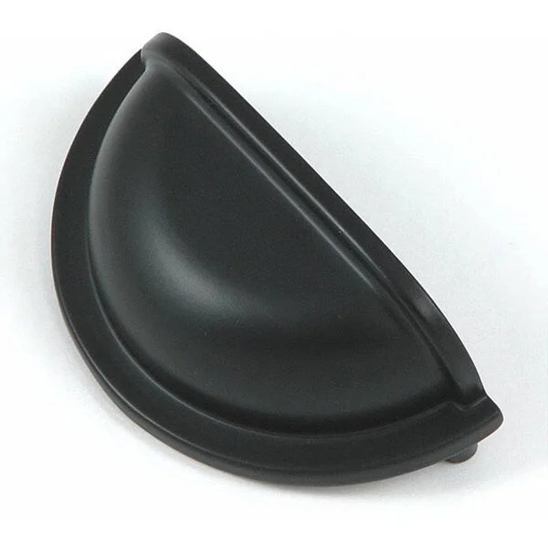 Stone Mill Matte Black 'Nantucket Cup' Cabinet Pulls (Pack of 25)