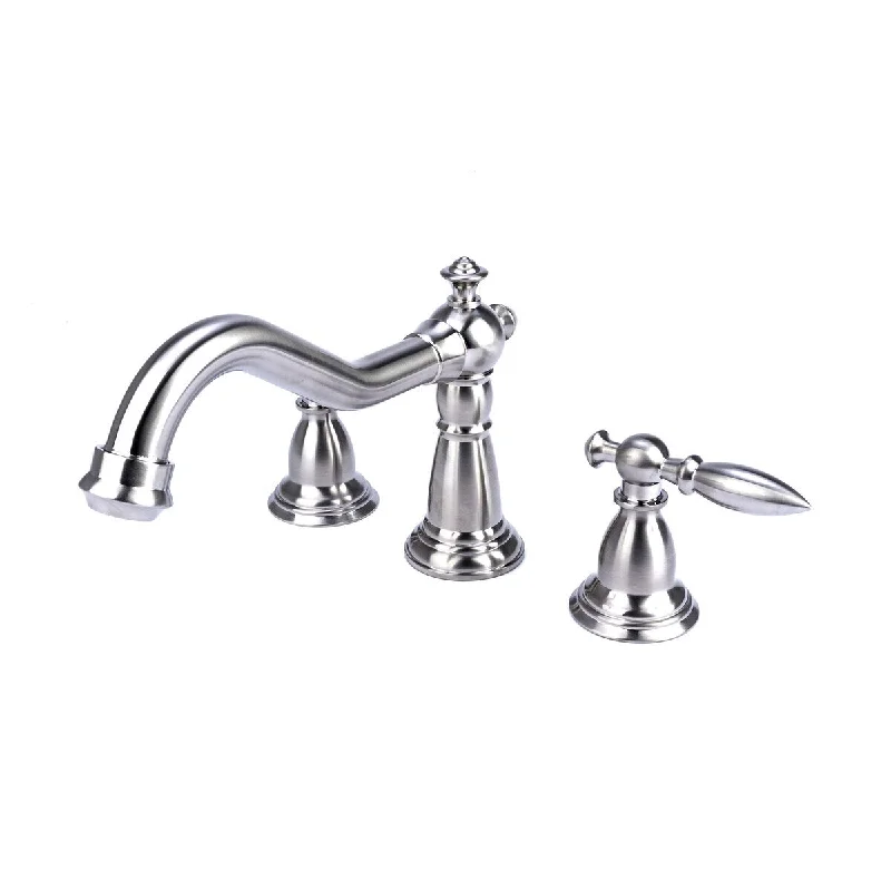 Traditional 8 in. Widespread Bathroom Faucet in Brushed Nickel