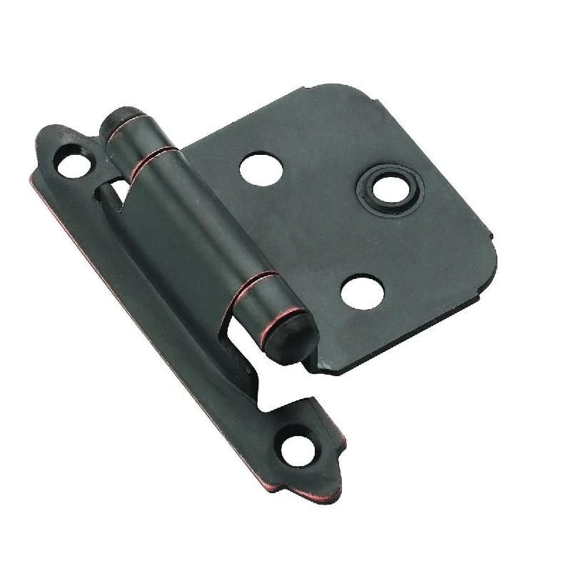 Variable Overlay Self-Closing, Face Mount Oil-Rubbed Bronze Hinge - 10 Pack - 2.75