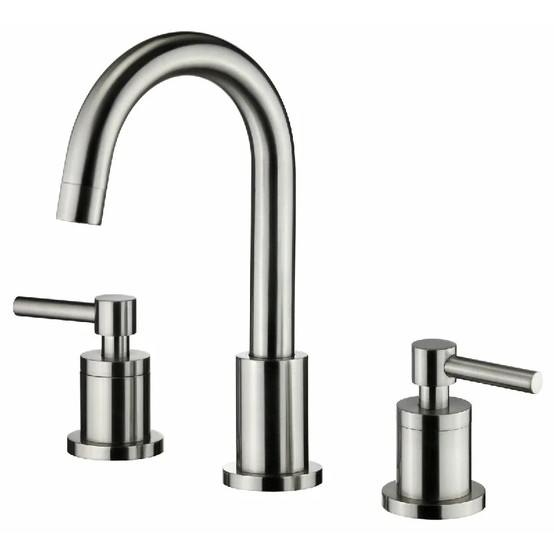 2 Handle Modern Widespread Bathroom Faucet in Brushed Nickel