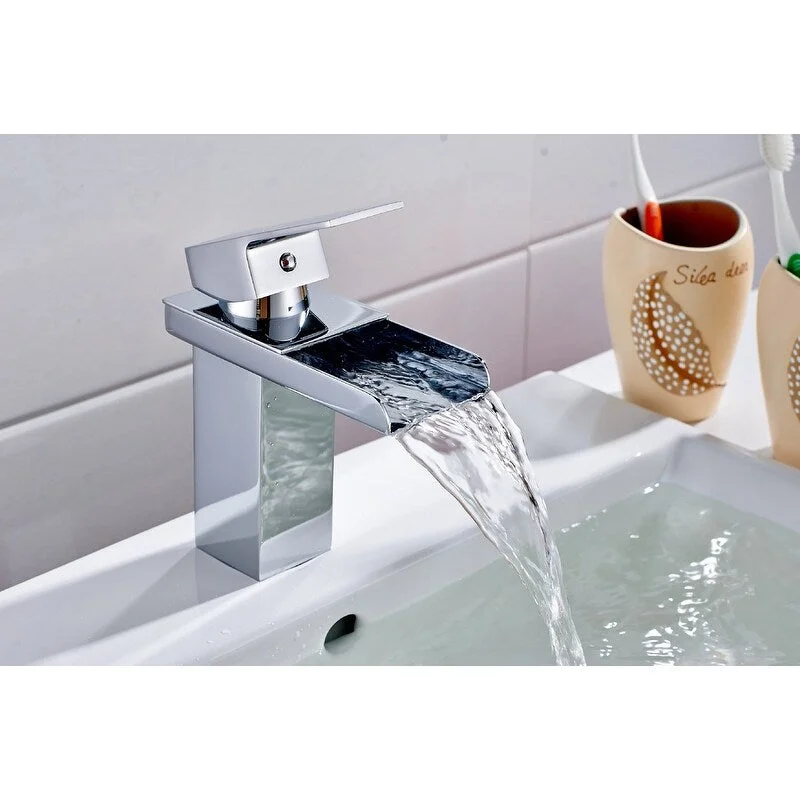 Copper Fashion Brushed Basin Waterfall Faucet