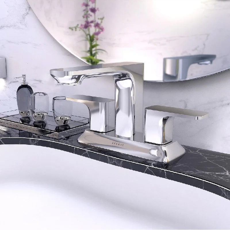 Corsica Collection. Centerset bathroom faucet. Gun Metal finish. By Lulani