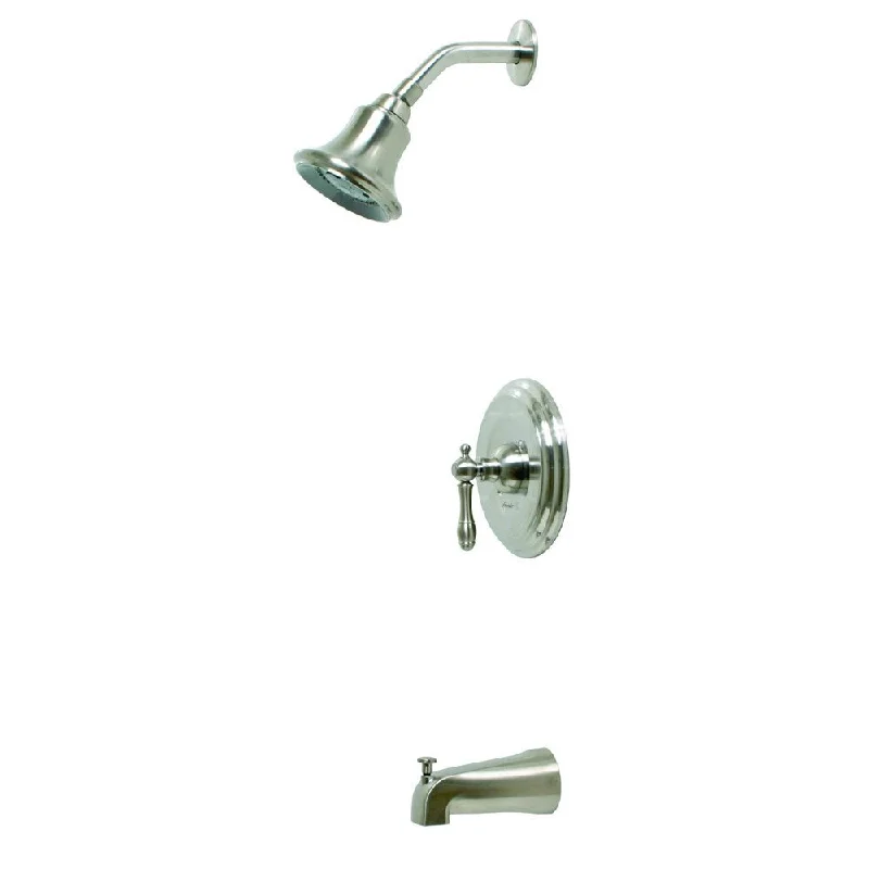 Premier Charlestown PVD Brushed Nickel Single Handle Tub and Shower Faucet - Brushed Nickel