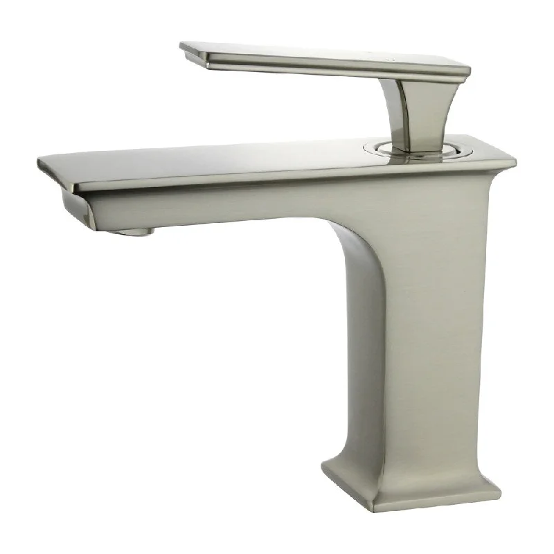 Queen 6" Single Hole Single Handle Bathroom Faucet in Brushed Nickel Finish