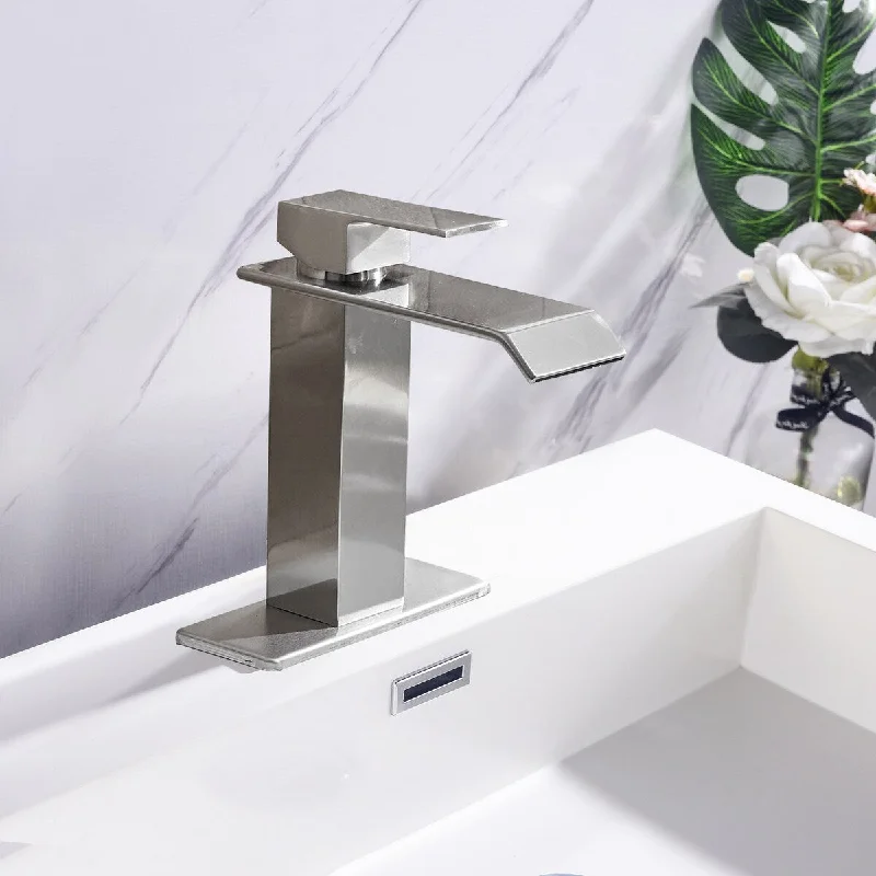 Single Handle Bathroom Faucet with Pop-Up Drain Assembly - Lead-Free, Rust-Resistant, High-Quality Sink Faucet for Bathroom