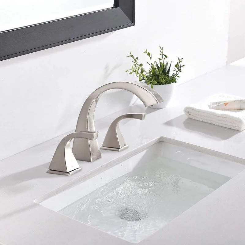 Three Hole Large Size Bathroom Faucet Two Handle Wide Bathroom Faucet