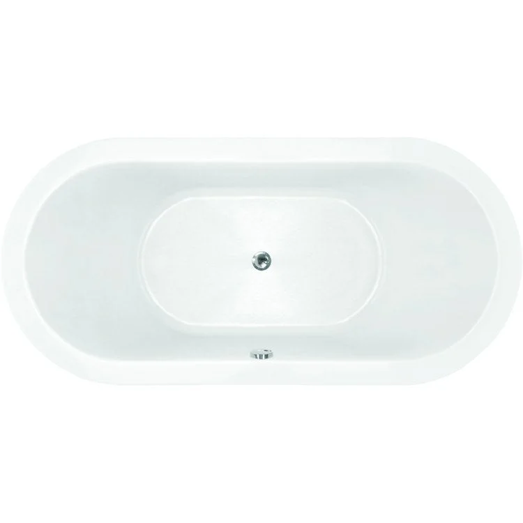 Soaking Tub Ston Collection Emerald 65 x 36 Inch Drop-In Tub Only Center Almond Hydroluxe SS