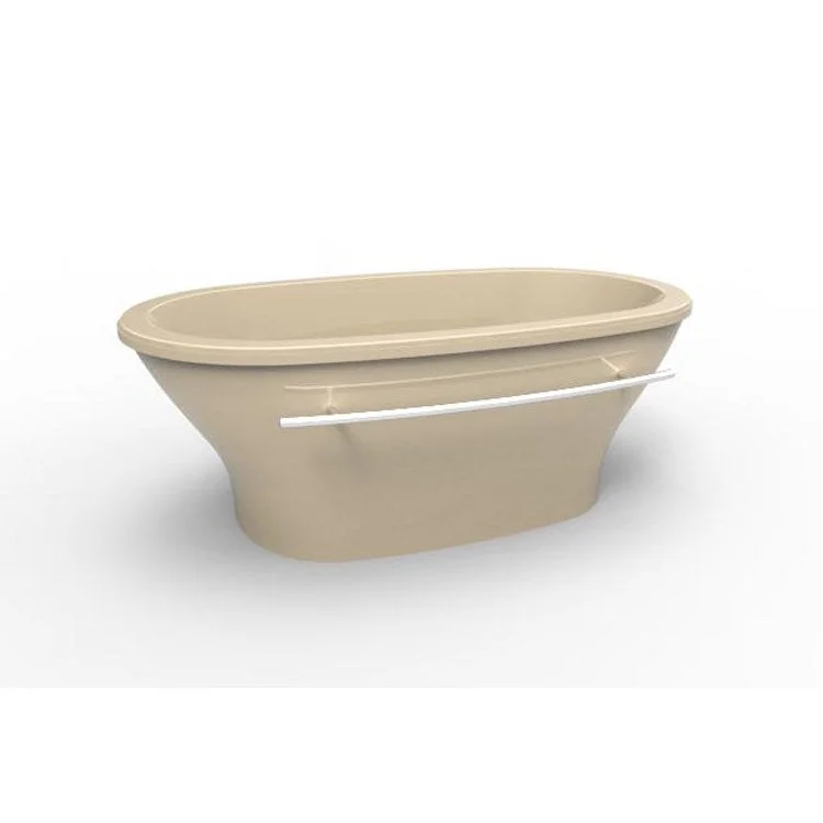 Air Tub Designer Collection Kellie Freestanding Bone Oval Acrylic 70 x 40 x 26 Inch