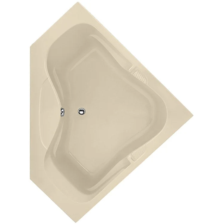 Air Tub Designer Collection Lara Drop-In Bone Corner 6 Jet Acrylic 60 x 60 x 18-1/2 Inch