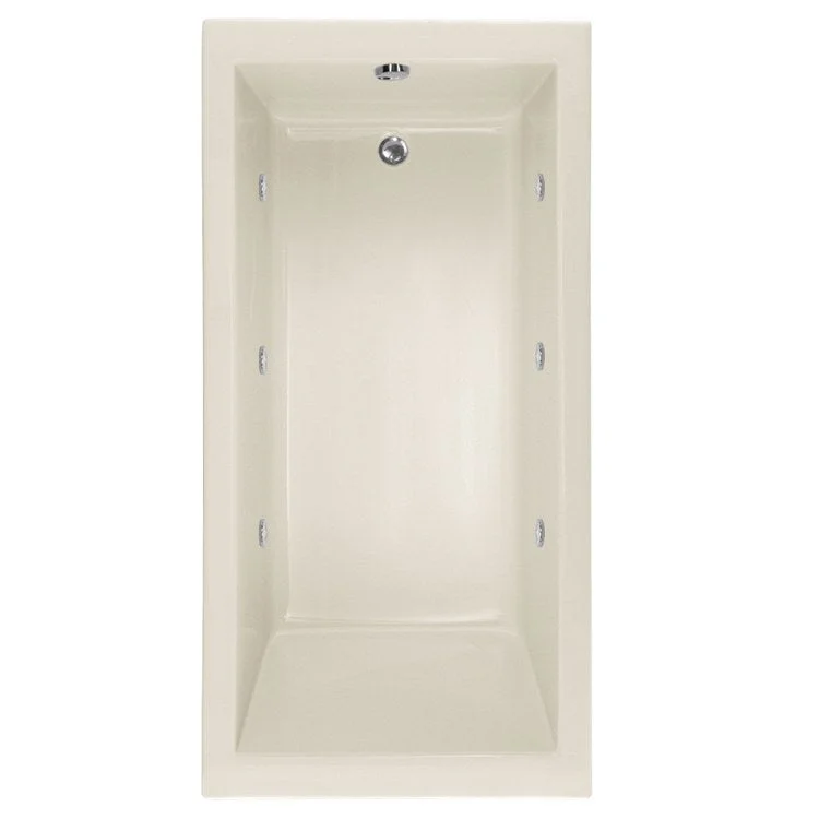 Air Tub Studio Collection Lindsey Drop-In Biscuit Rectangle 6 Jet Acrylic 66 x 36 x 20 Inch