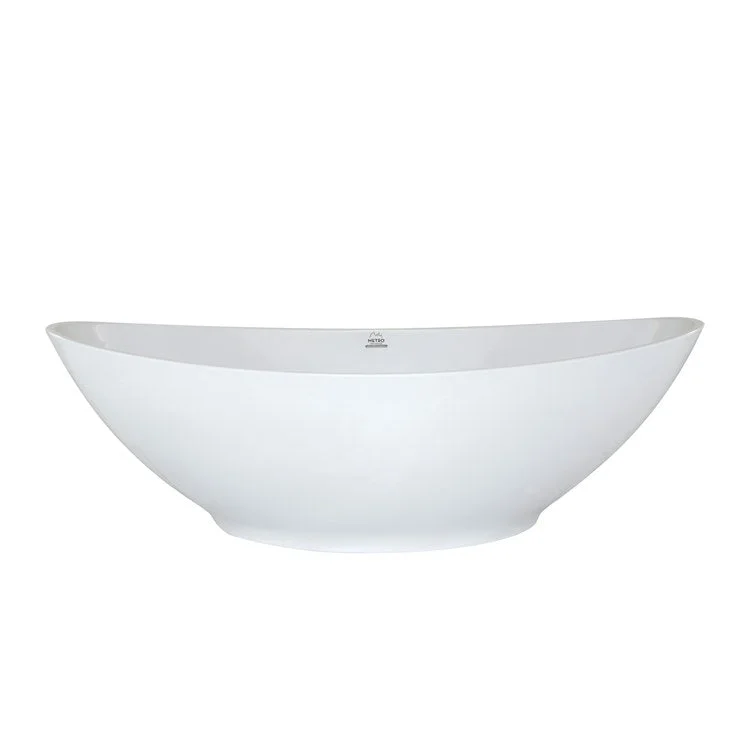 Air Tub Metro Collection Logan Freestanding White Oval Hydroluxe SS 72 x 38 x 23 Inch